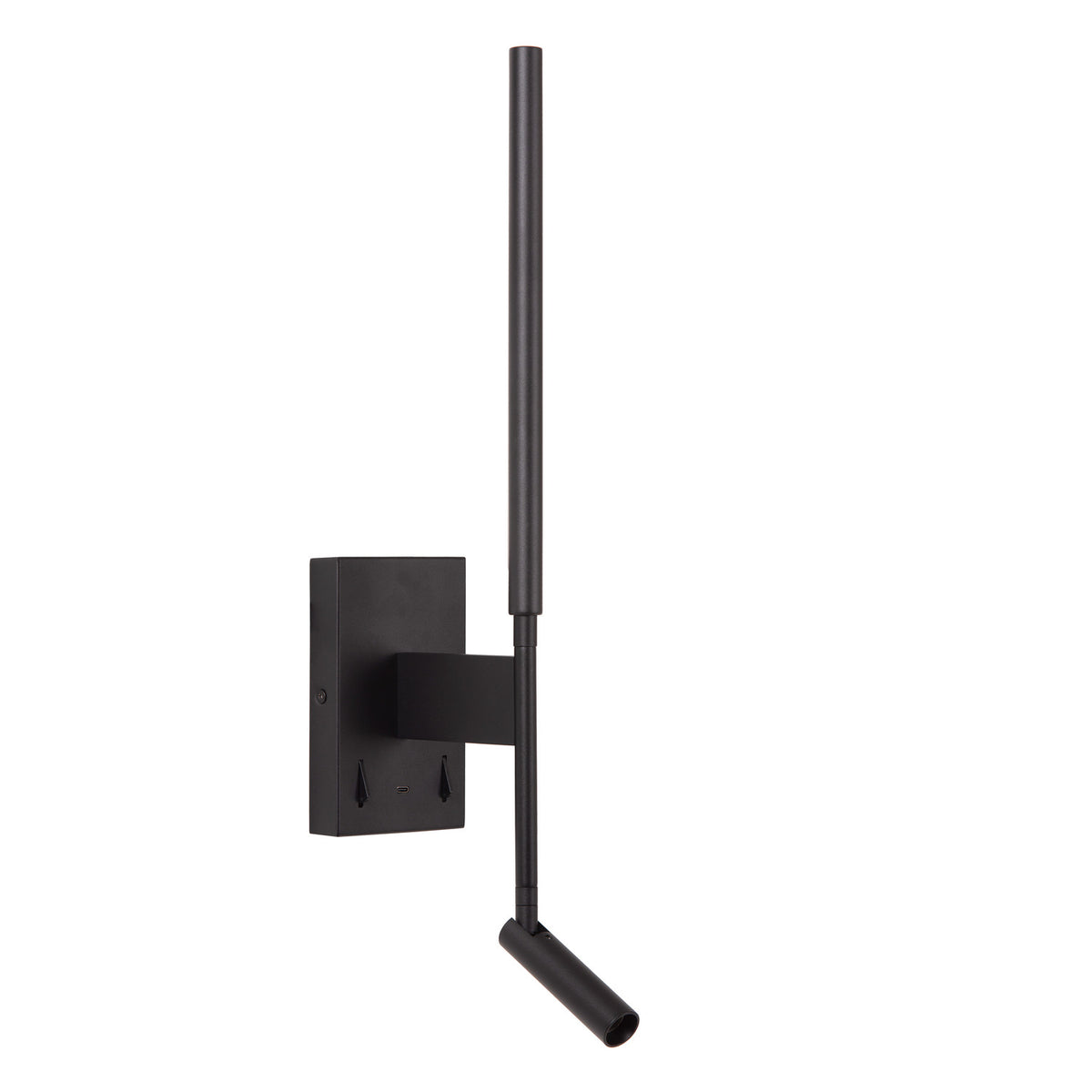 Applique murale Finan noire, H 56,2 cm