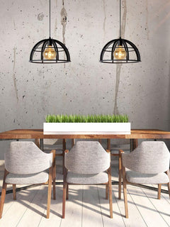 Suspension Dikra 2 lumières noire