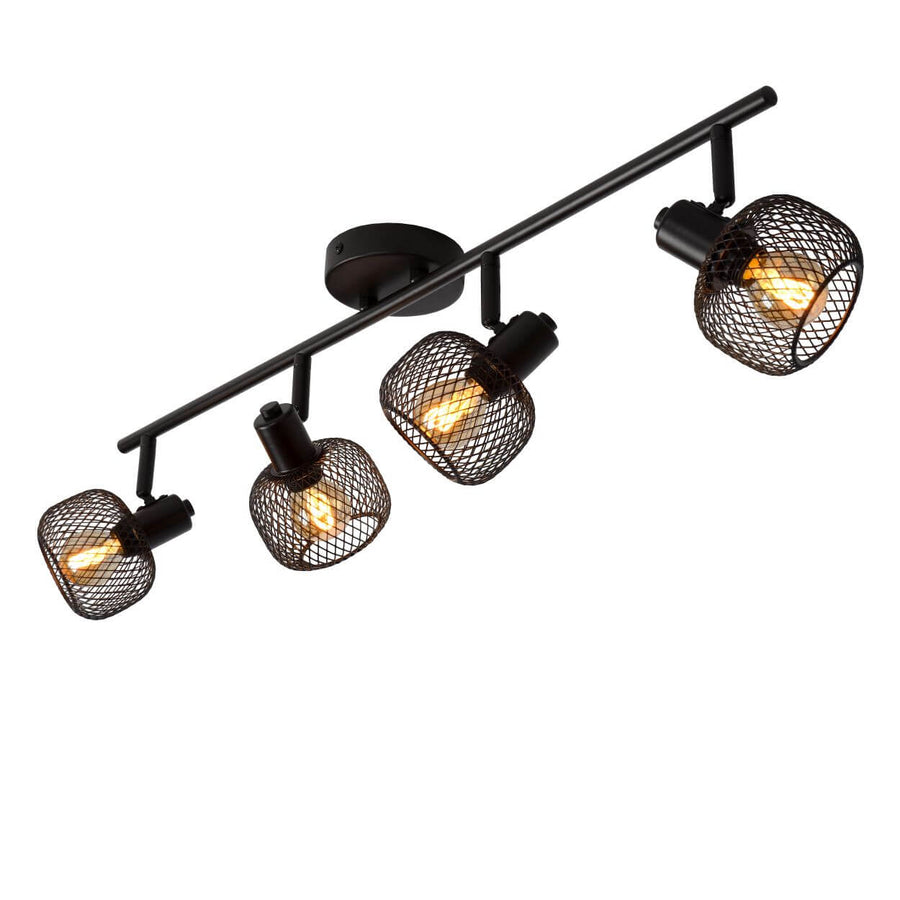 Plafonnier Maren 4 lumières noir
