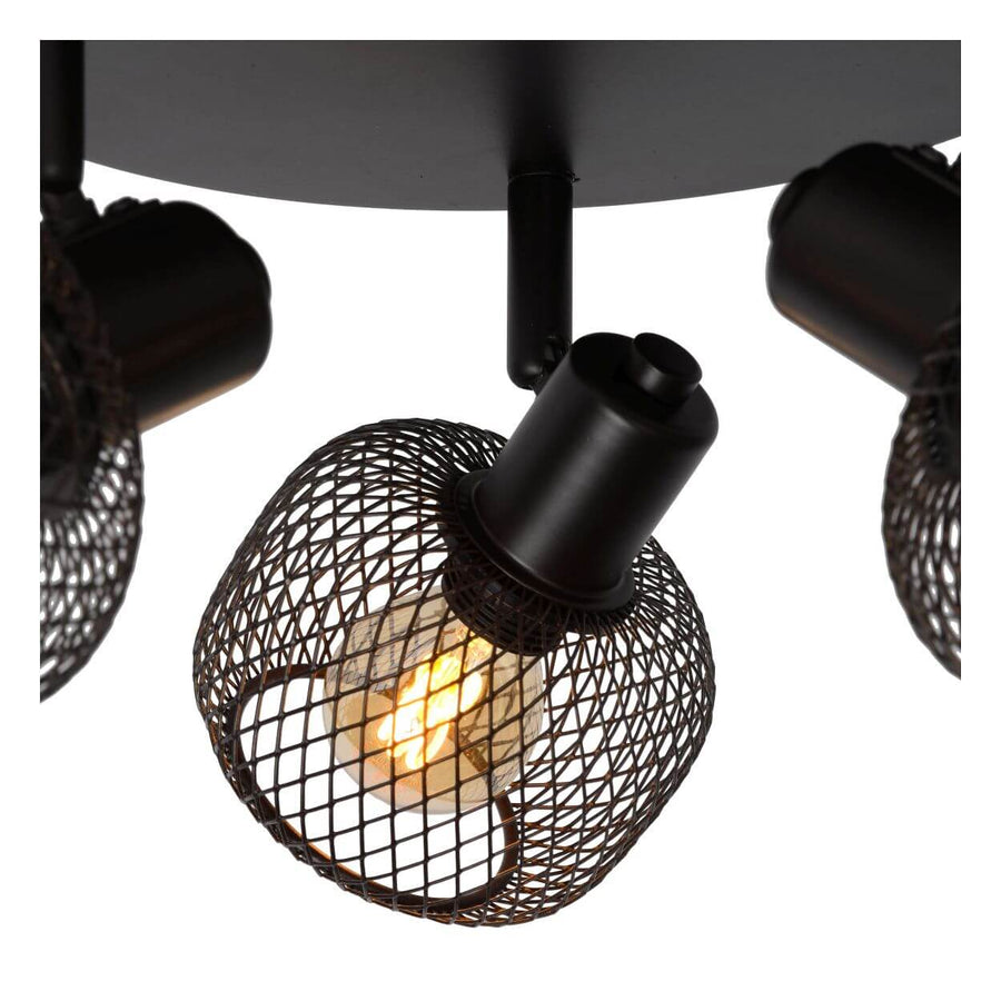 Plafonnier Maren 3 lumières noir