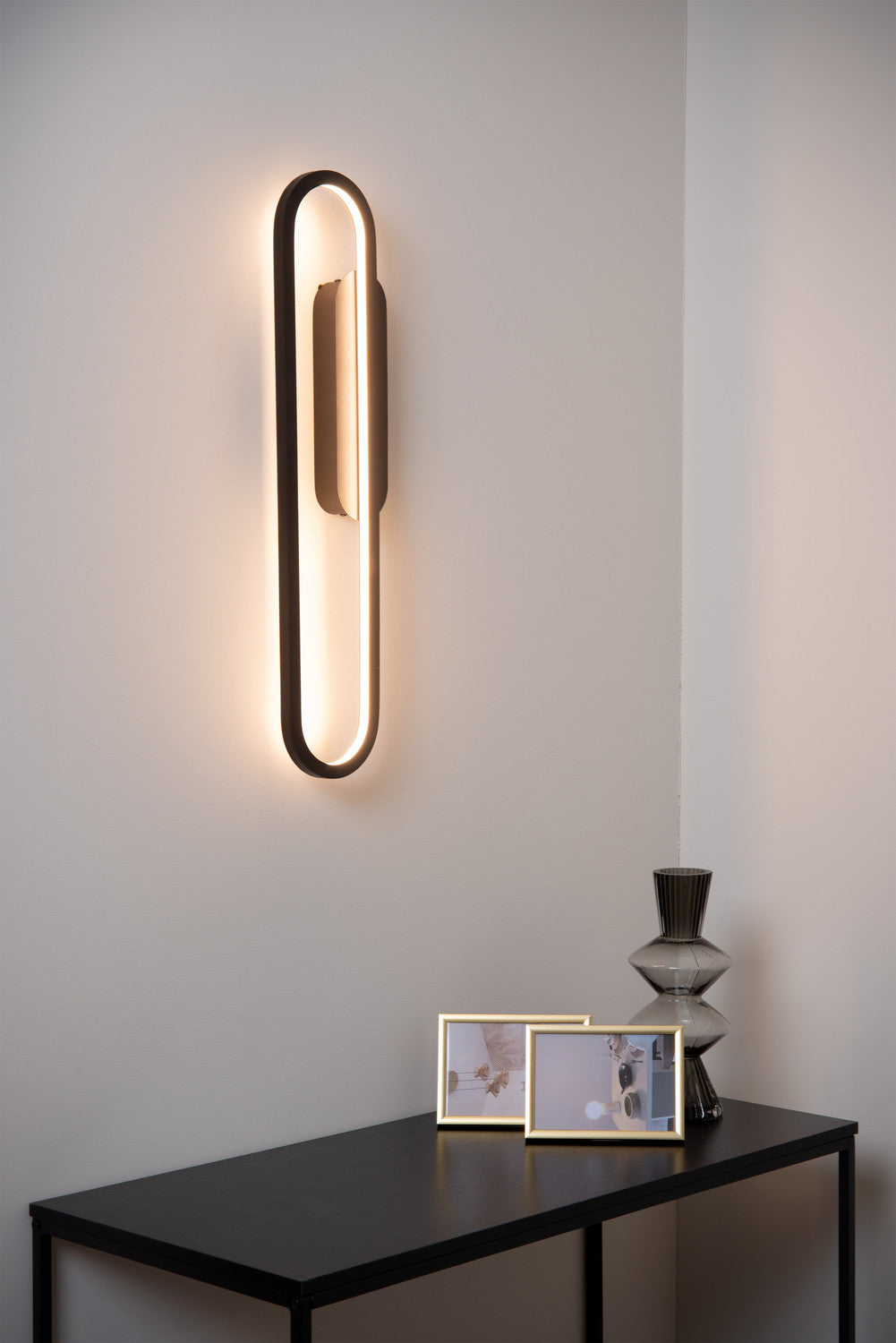 Applique murale Thelma noire, H 60 cm