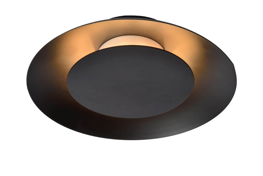 Plafonnier Foskal noir, Ø 21,5 cm