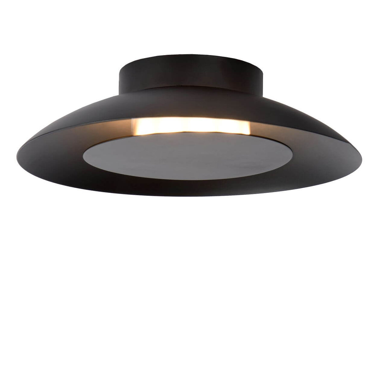 Plafonnier Foskal noir, Ø 21,5 cm