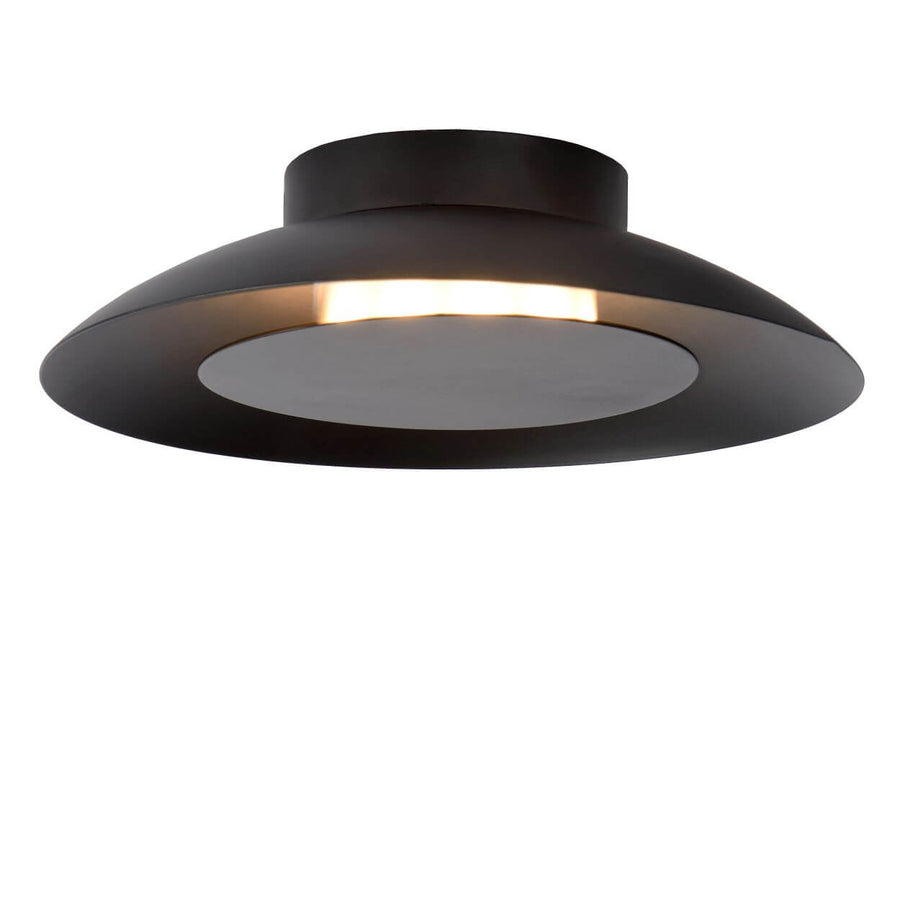 Plafonnier Foskal noir, Ø 21,5 cm