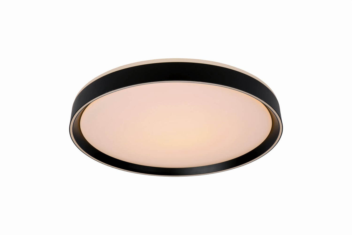 Plafonnier Nuria noir, Ø 30 cm