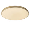 Plafonnier Unar doré mat et opale, Ø 80 cm