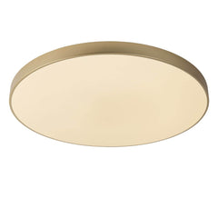 Plafonnier Unar doré mat et opale, Ø 80 cm
