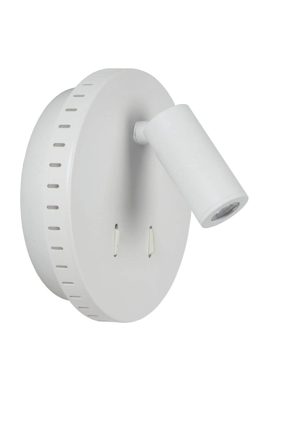 Profil du disque blanc montrant les perforations lumineuses alignées sur son pourtour