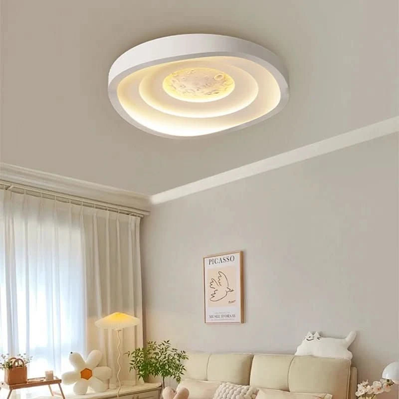 Luminaire Chambre Enfant Astronautes | Oris - Designix Plafonnier Ovale 3 couleurs Interrupteur