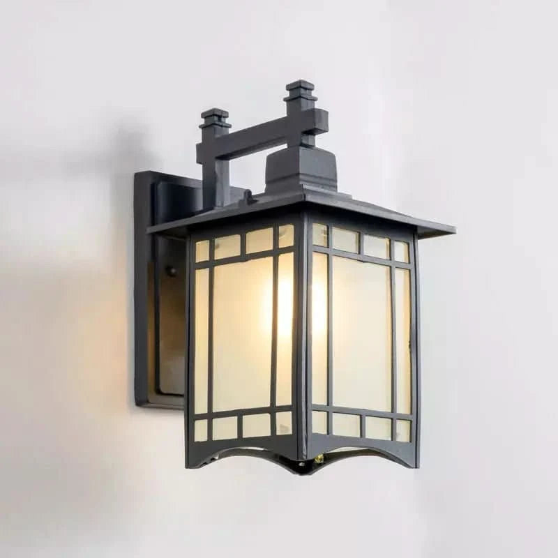 Luminaire Extérieur Japonnais | ZenEclat - Designix Applique murale extérieur Noir