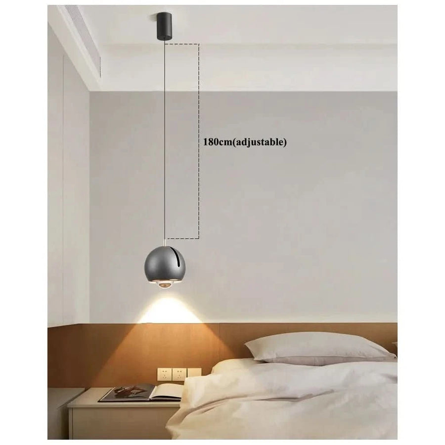 Luminaire Suspension Boule Réglable | Éclat Moderne - Designix Suspension luminaire Marron | Socle Rond Tactile