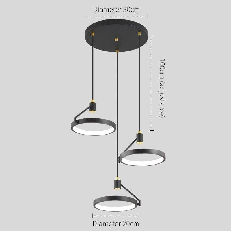 Luminaire Suspension Design | Magie Lumineuse - Designix Suspension luminaire 3 Anneaux