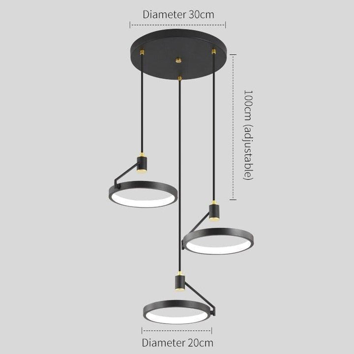 Luminaire Suspension Design | Magie Lumineuse - Designix Suspension luminaire 3 Anneaux