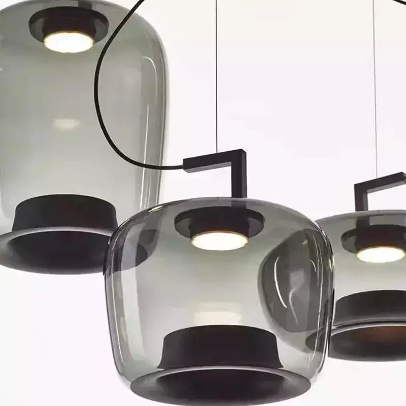 Luminaires Salle à Manger en Verre | Éclat - Designix Suspension luminaire 30cm | Vert Tricolors