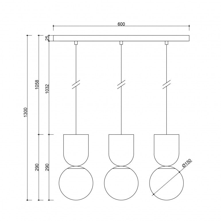Suspension luminaire LUOTI 3L