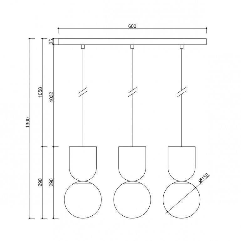 Suspension luminaire LUOTI 3L