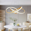 Lustre Art Déco Moderniste YALO - Design Spirale Chrome Doré LED