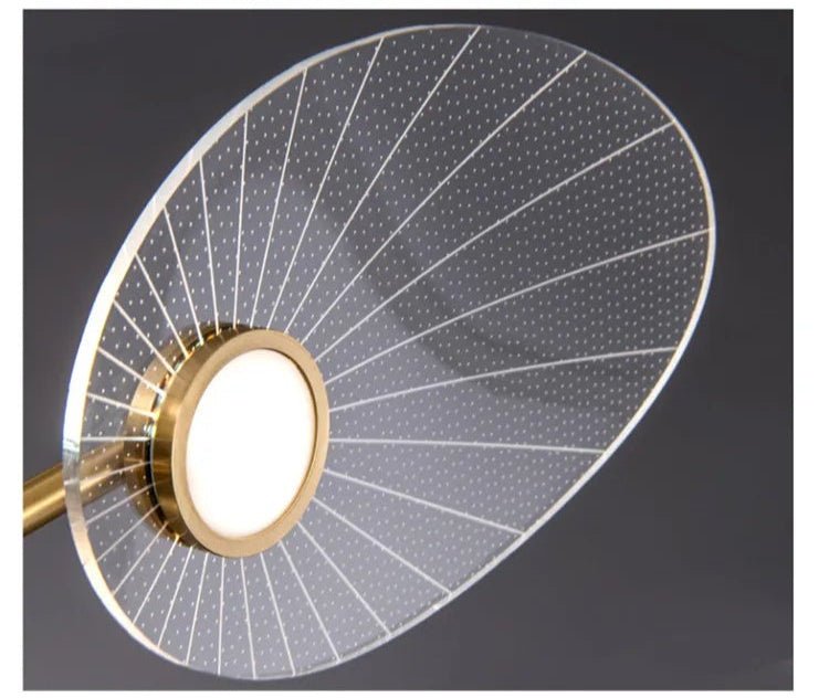 Lustre Blanc Doré | Aira - Designix Lustre Or 10 Feuilles