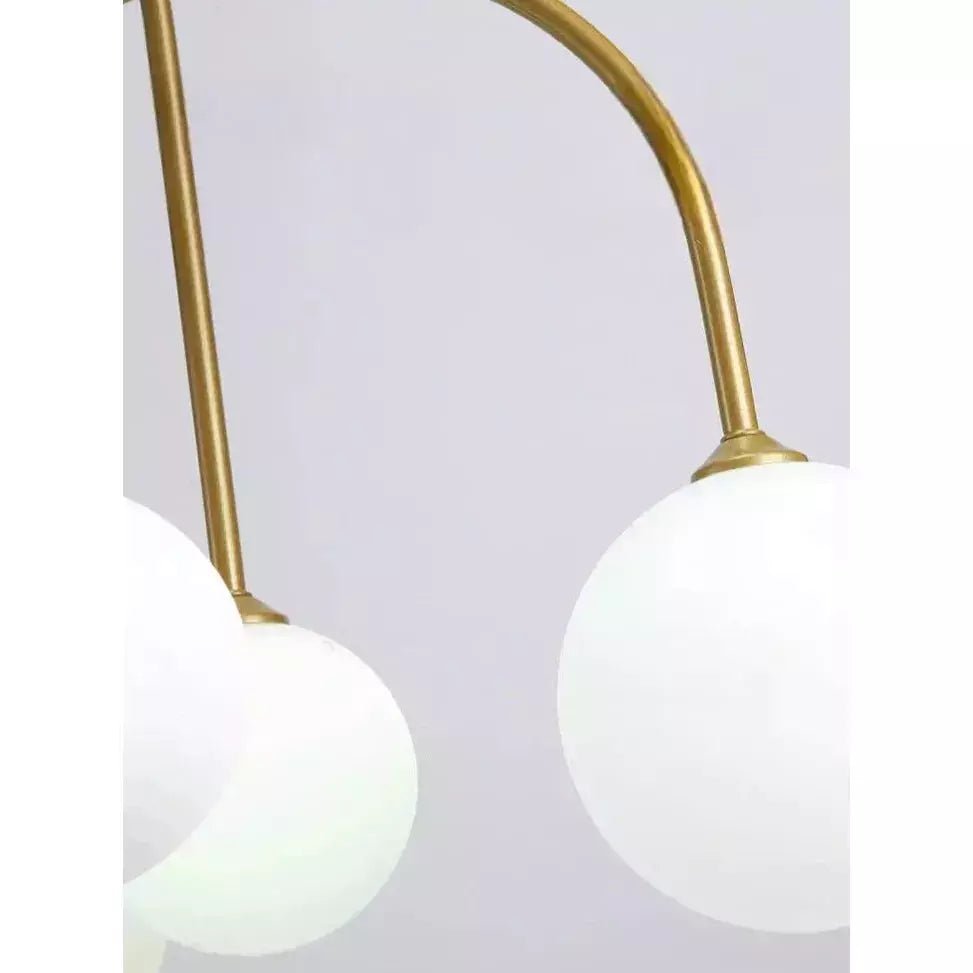 Lustre Boule Doré | Éclat Lévitant - Designix Lustre Noir | 6 Lumières