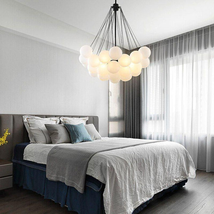 Lustre Boules Suspendues | Grappe - Designix Lustre 19 Boules Noir