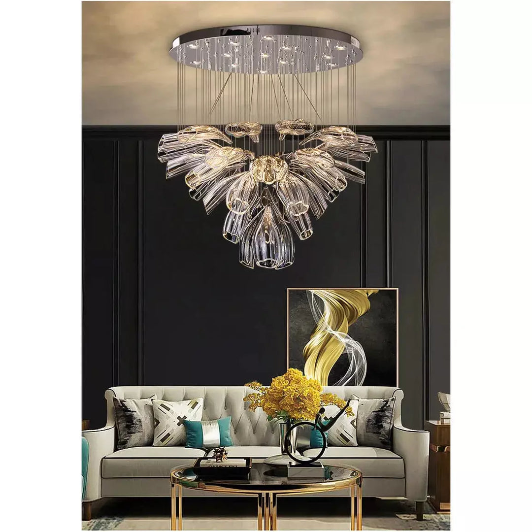 Lustre Chic et Moderne Cristal | Éclat Astral | Designix - Lustre    - https://designix.fr/