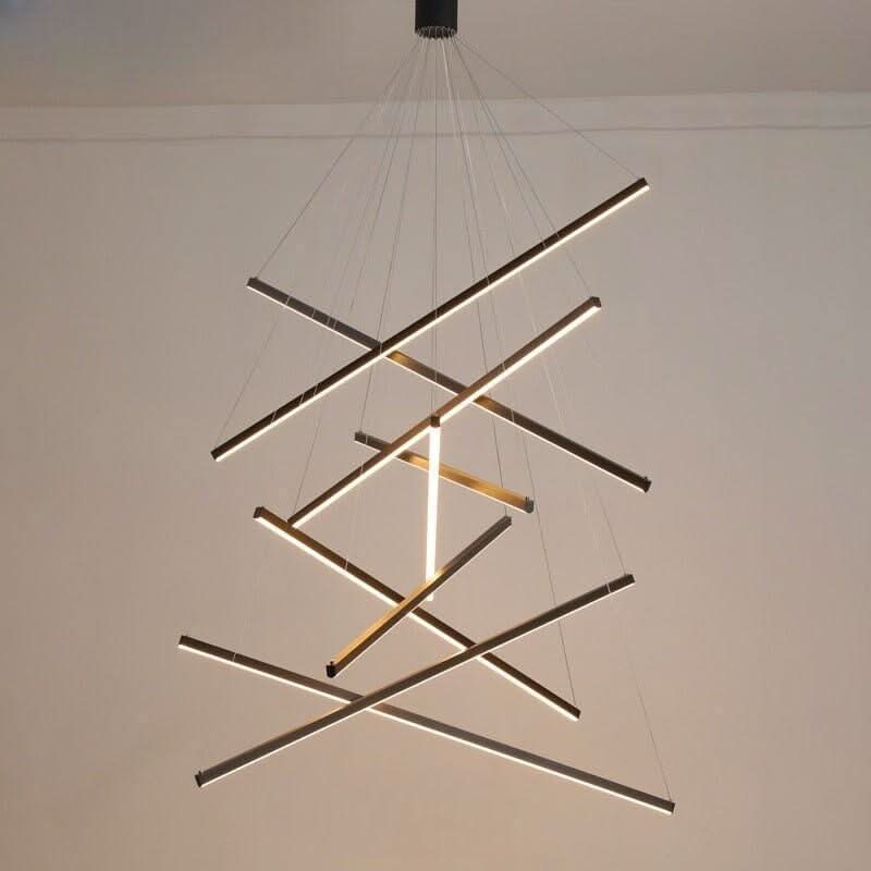 Lustre Chic et Moderne | Lueur Fluxion - Designix Lustre 3 Branches Blanc Chaud