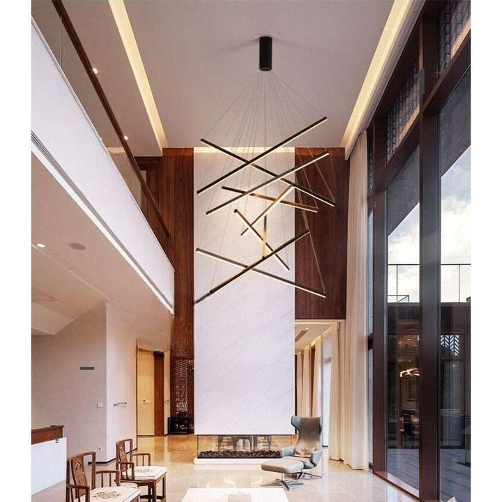 Lustre Chic et Moderne | Lueur Fluxion - Designix Lustre 9 Branches Blanc Chaud