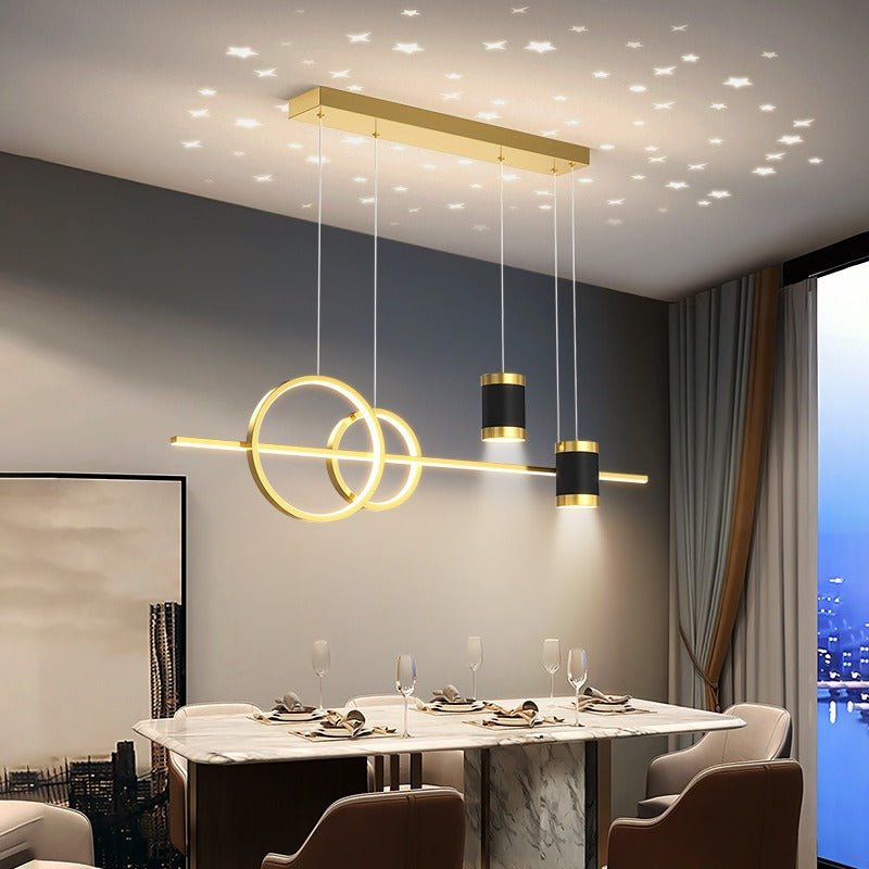 Lustre Chic Salon | Elra - Designix Lustre Or