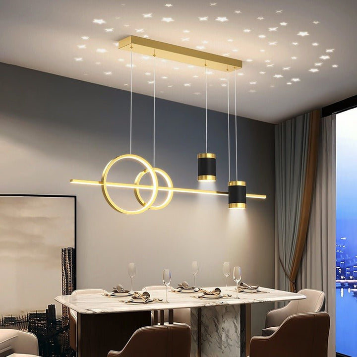 Lustre Chic Salon | Elra - Designix Lustre Or