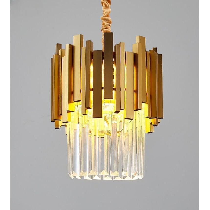 Lustre Cristal Moderne | Éclat Prismique - Designix Lustre 30 x 25 cm Blanc Froid