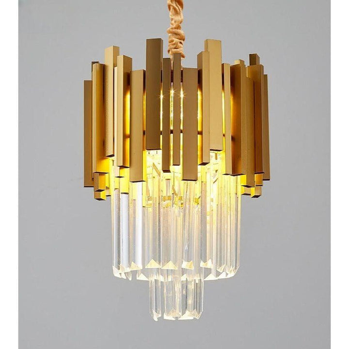 Lustre Cristal Moderne | Éclat Prismique - Designix Lustre 30 x 25 cm Blanc Froid