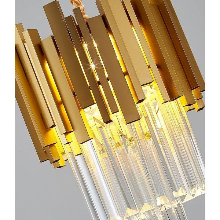 Lustre Cristal Moderne | Éclat Prismique - Designix Lustre 30 x 25 cm Blanc Froid