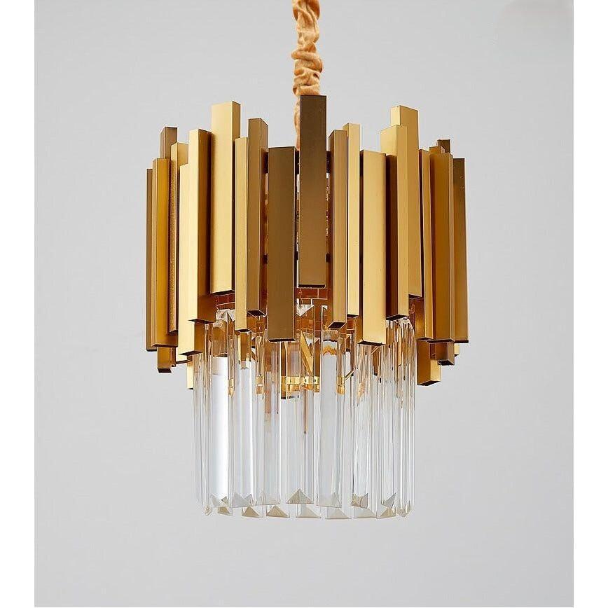 Lustre Cristal Moderne | Éclat Prismique - Designix Lustre 30 x 25 cm Blanc Froid