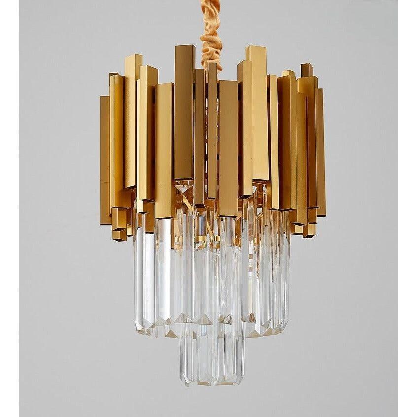 Lustre Cristal Moderne | Éclat Prismique - Designix Lustre 30 x 25 cm Blanc Froid