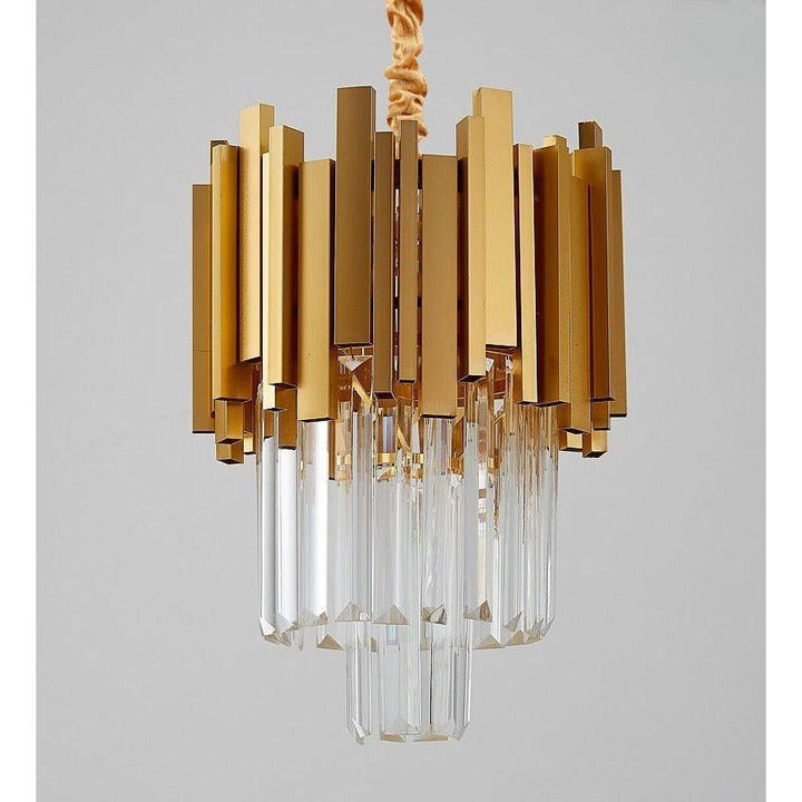 Lustre Cristal Moderne | Éclat Prismique - Designix Lustre 30 x 25 cm Blanc Froid