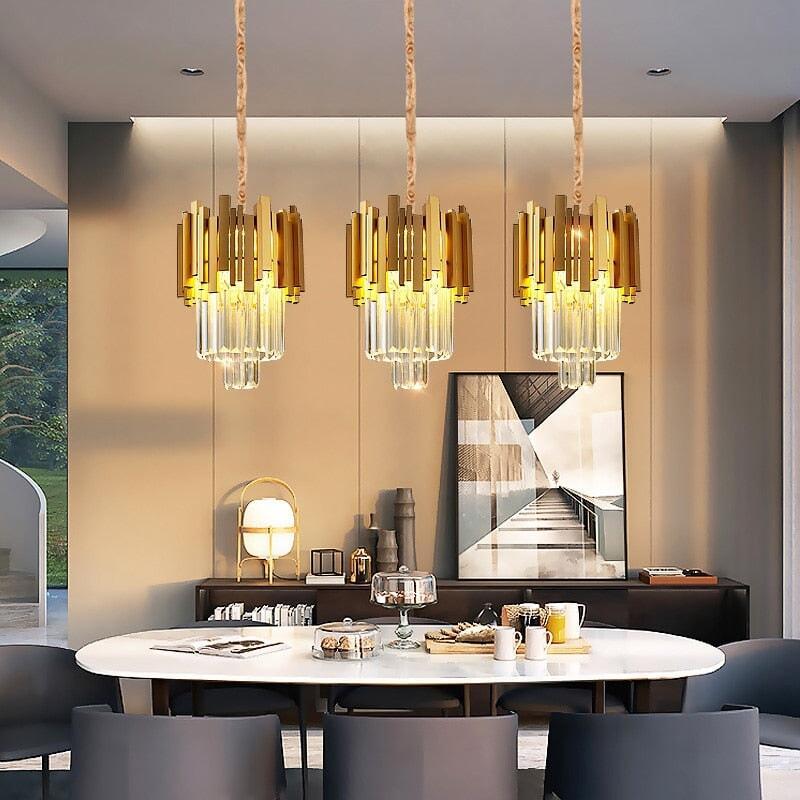 Lustre Cristal Moderne | Éclat Prismique - Designix Lustre 30 x 25 cm Blanc Froid