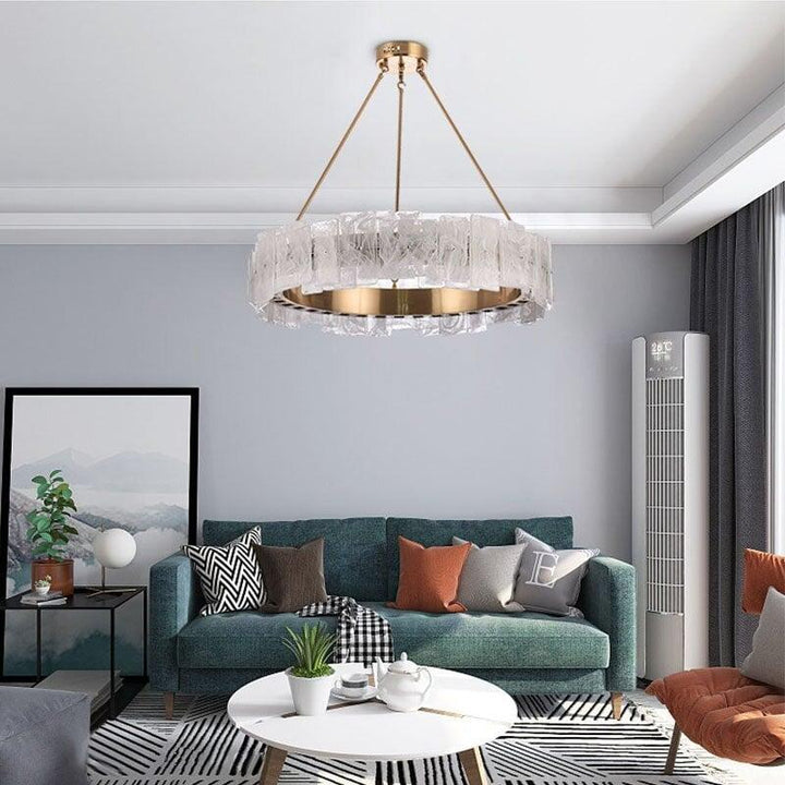 Lustre Cristal Moderne | Raffinement Radieux - Designix Lustre Diamètre 60cm