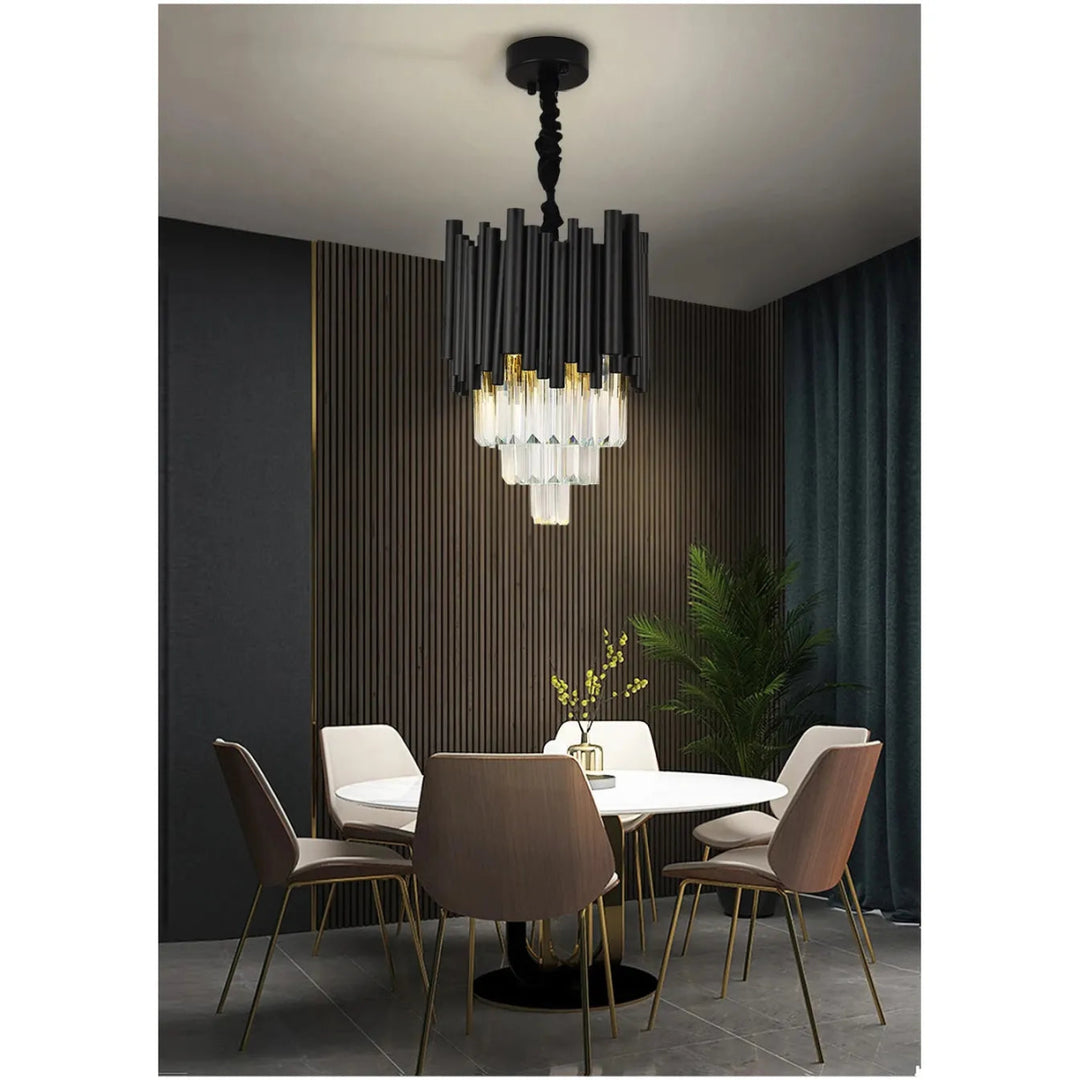 Lustre Cristal Suspendu LED | Qato - Designix Suspension luminaire Modèle - 1 1PC Lumière chaude