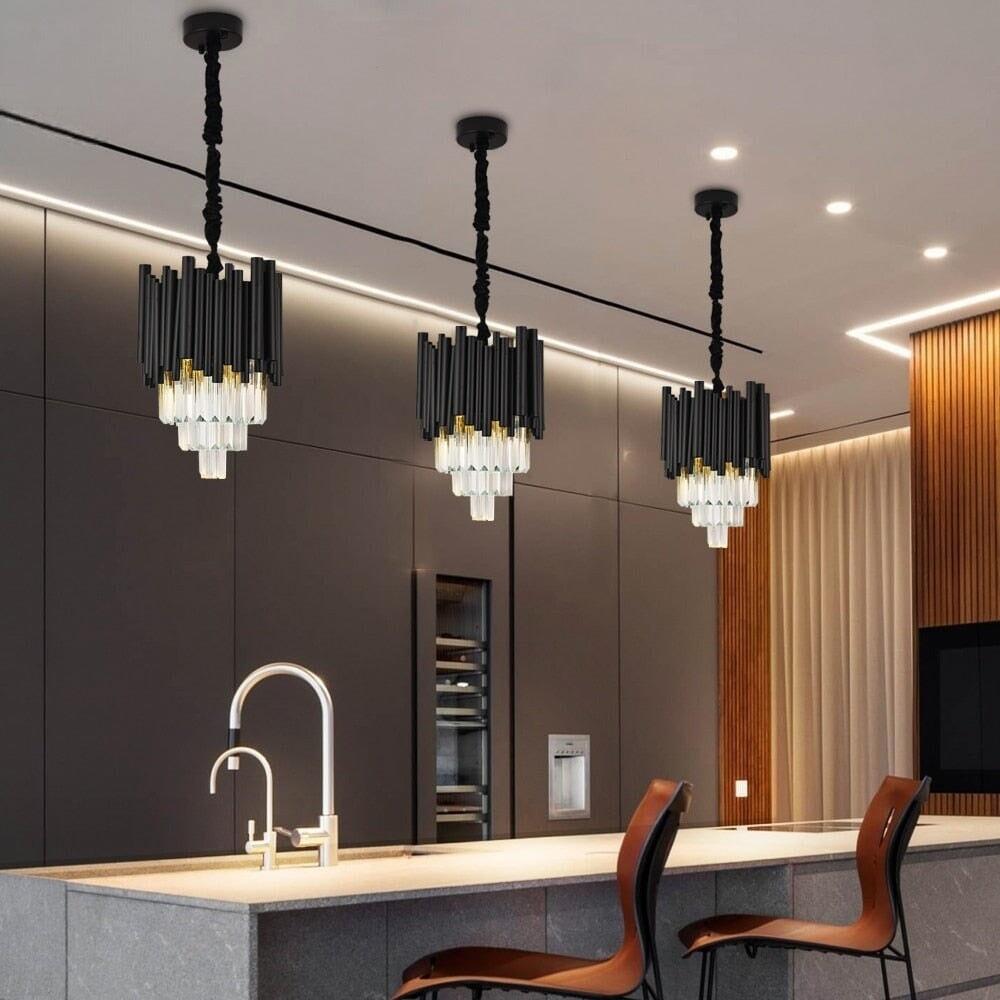 Lustre Cristal Suspendu LED | Qato - Designix Suspension luminaire Modèle - 1 1PC Lumière chaude