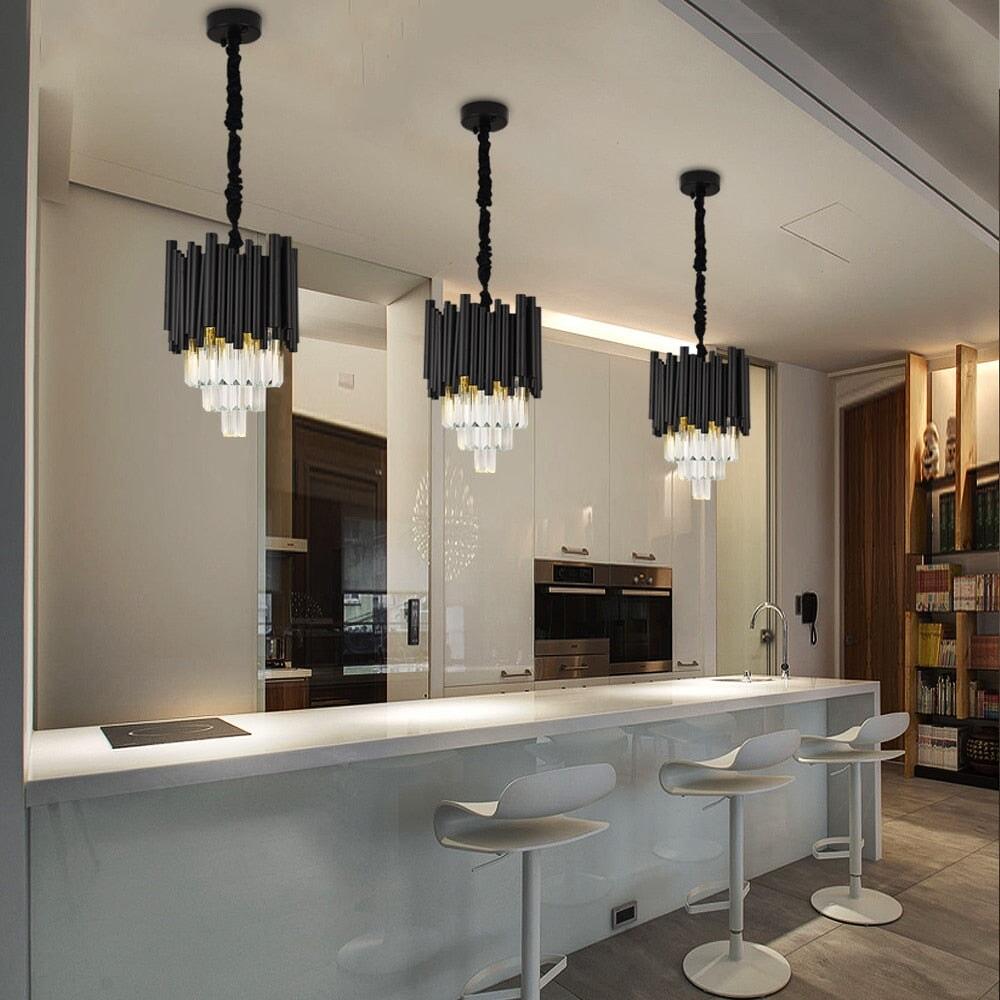 Lustre Cristal Suspendu LED | Qato - Designix Suspension luminaire Modèle - 1 1PC Lumière chaude