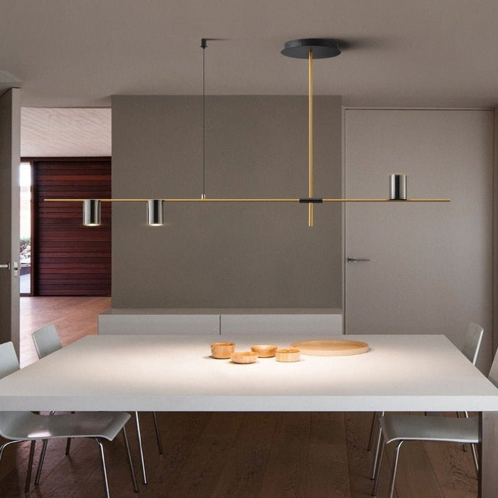 Lustre Cuisine Industriel | Inla - Designix Lustre Or 4 Têtes