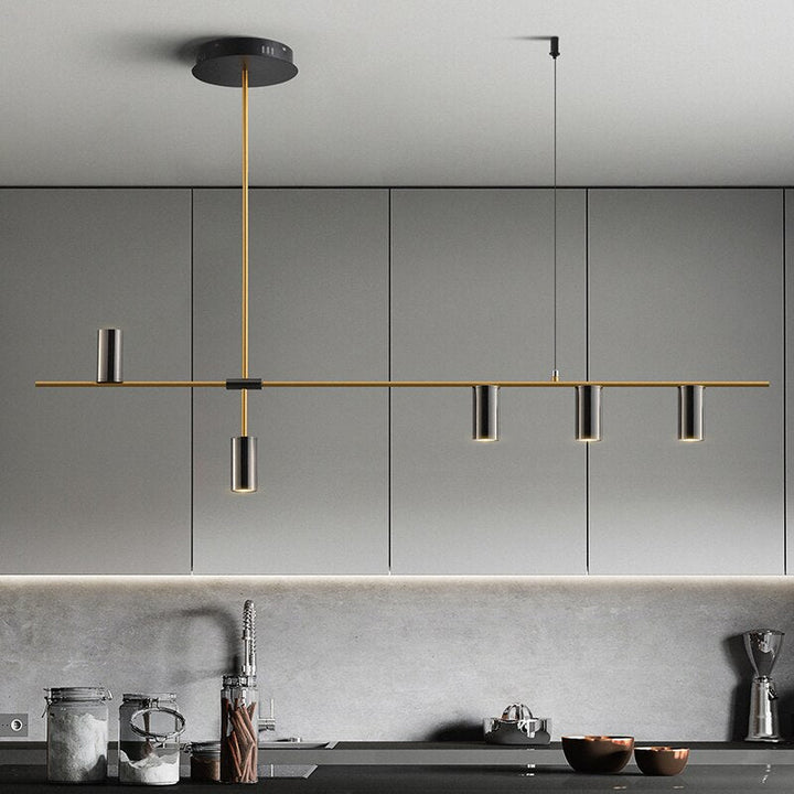 Lustre Cuisine Industriel | Inla - Designix Lustre Noir 5 Têtes