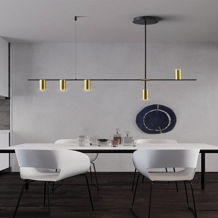 Lustre Cuisine Industriel | Inla - Designix Lustre Or 5 Têtes