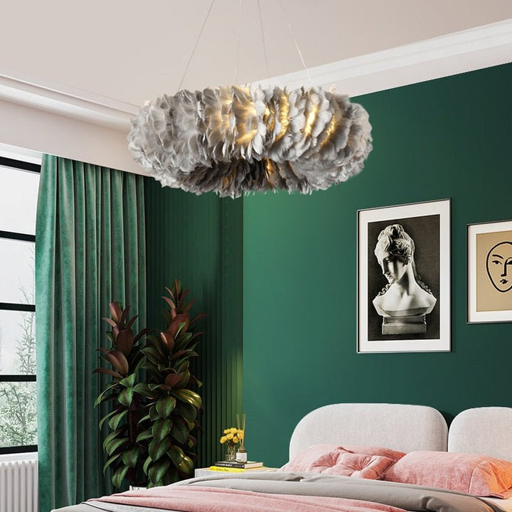 Lustre Design Moderne | Lera - Designix Lustre Gris 50 cm