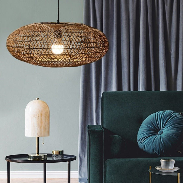 Lustre en Bambou | Nyla - Designix Lustre Marron