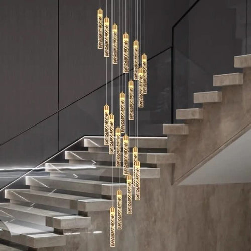 Lustre Escalier Moderne Suspendu Luxe | Edy