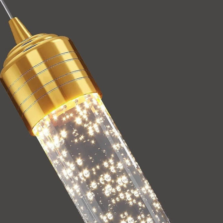 Lustre Escalier Moderne Suspendu Luxe | Edy - Designix Lustre 3 Têtes |15W Blanc Chaud 3000K