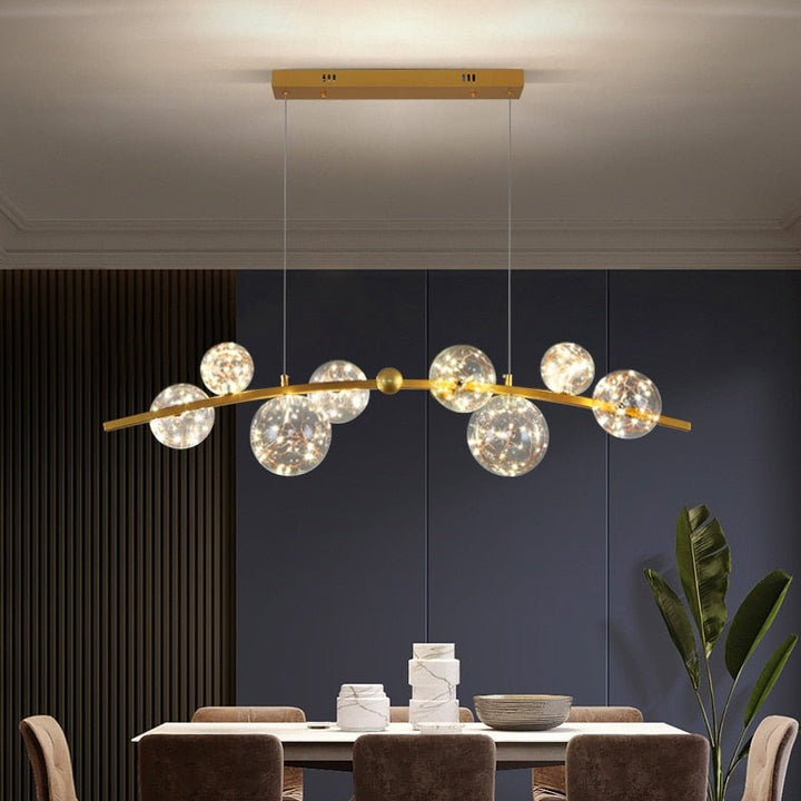 Lustre Globe | Seni - Designix Lustre Or Courbé
