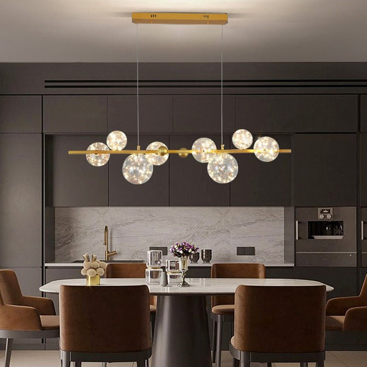 Lustre Globe | Seni - Designix Lustre Or Courbé
