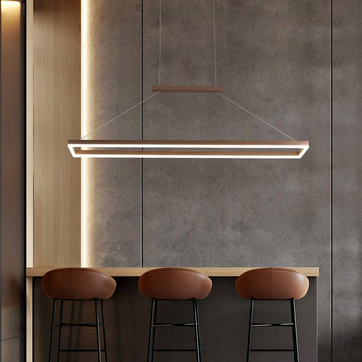 Lustre Ilot Central | Ural - Designix Lustre Marron 120 cm